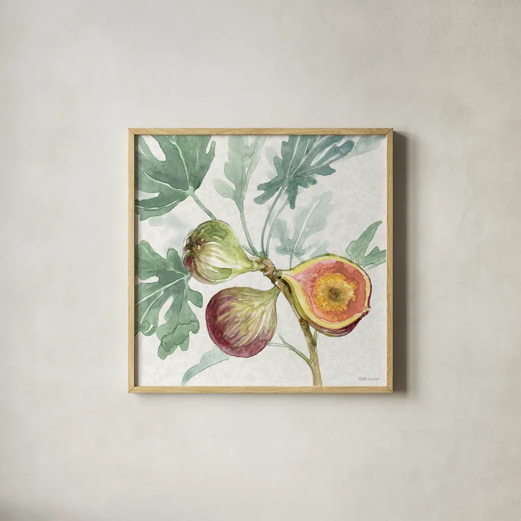 Floral Solitude IX by Beth Grove. Shown in a natural wood glass frame for a timeless modern aesthetic. Available as an archival giclee rolled canvas, fine art paper, or poster print. SKU 67785a.