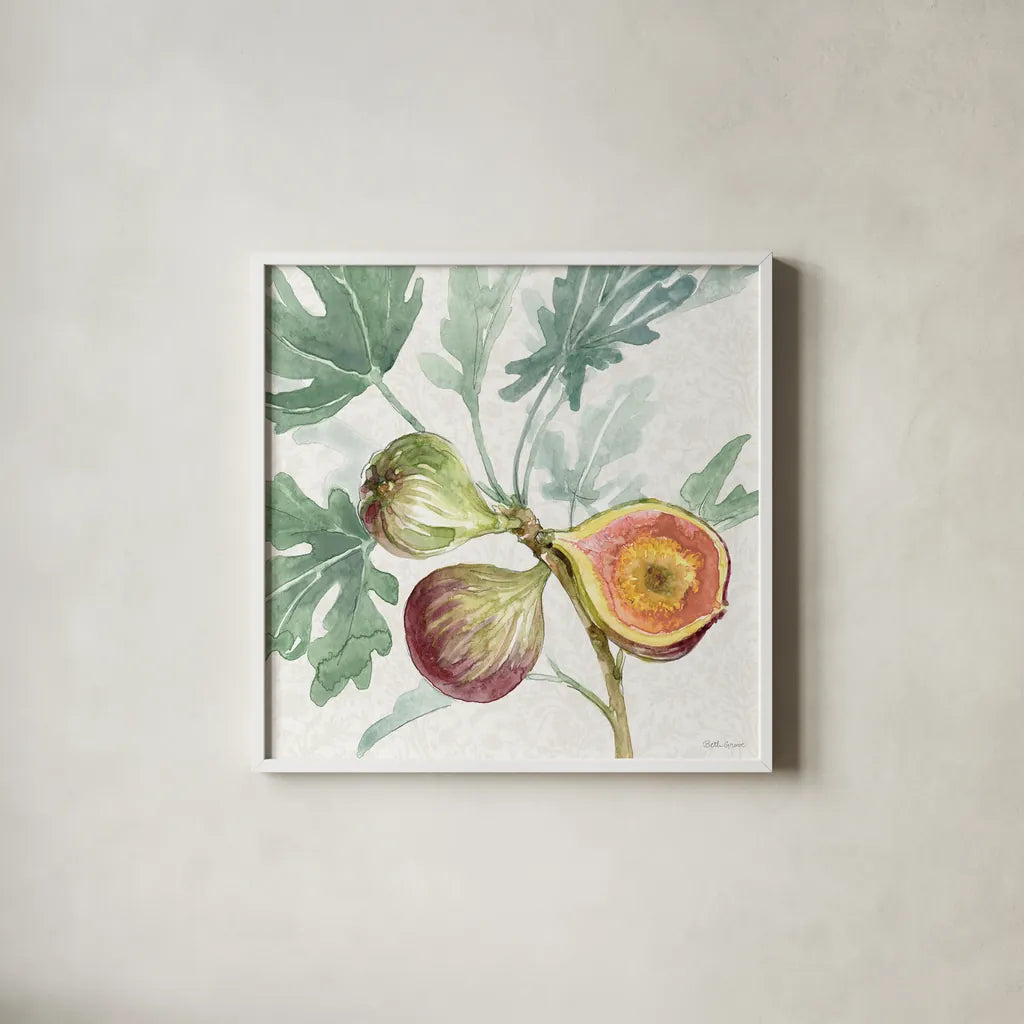 Floral Solitude IX by Beth Grove. Shown in a crisp white glass frame for a clean and minimalist style. Available as an archival giclee rolled canvas, fine art paper, or poster print. SKU 67785a.