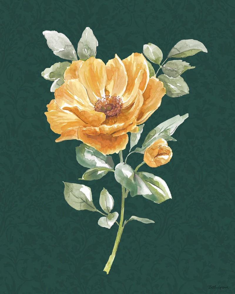Floral Solitude V Dark by Beth Grove
