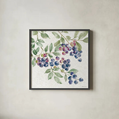 Floral Solitude X by Beth Grove. Shown in a sleek black glass frame for a contemporary gallery look. Available as an archival giclee rolled canvas, fine art paper, or poster print. SKU 67786a.