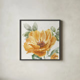 Floral Solitude XI by Beth Grove. Shown in a sleek black glass frame for a contemporary gallery look. Available as an archival giclee rolled canvas, fine art paper, or poster print. SKU 67787a.