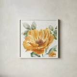 Floral Solitude XI by Beth Grove. Shown in a crisp white glass frame for a clean and minimalist style. Available as an archival giclee rolled canvas, fine art paper, or poster print. SKU 67787a.