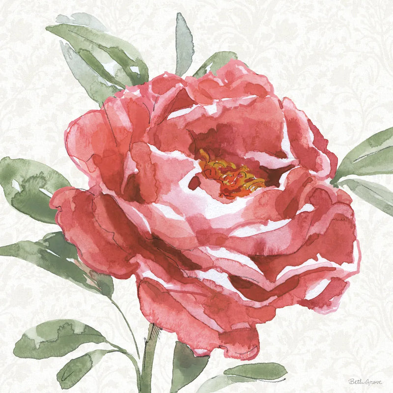 Floral Solitude XII by Beth Grove. SKU 67788a. Archival Giclee Fine art print for wall decor.