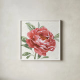 Floral Solitude XII by Beth Grove. Shown in a crisp white glass frame for a clean and minimalist style. Available as an archival giclee rolled canvas, fine art paper, or poster print. SKU 67788a.