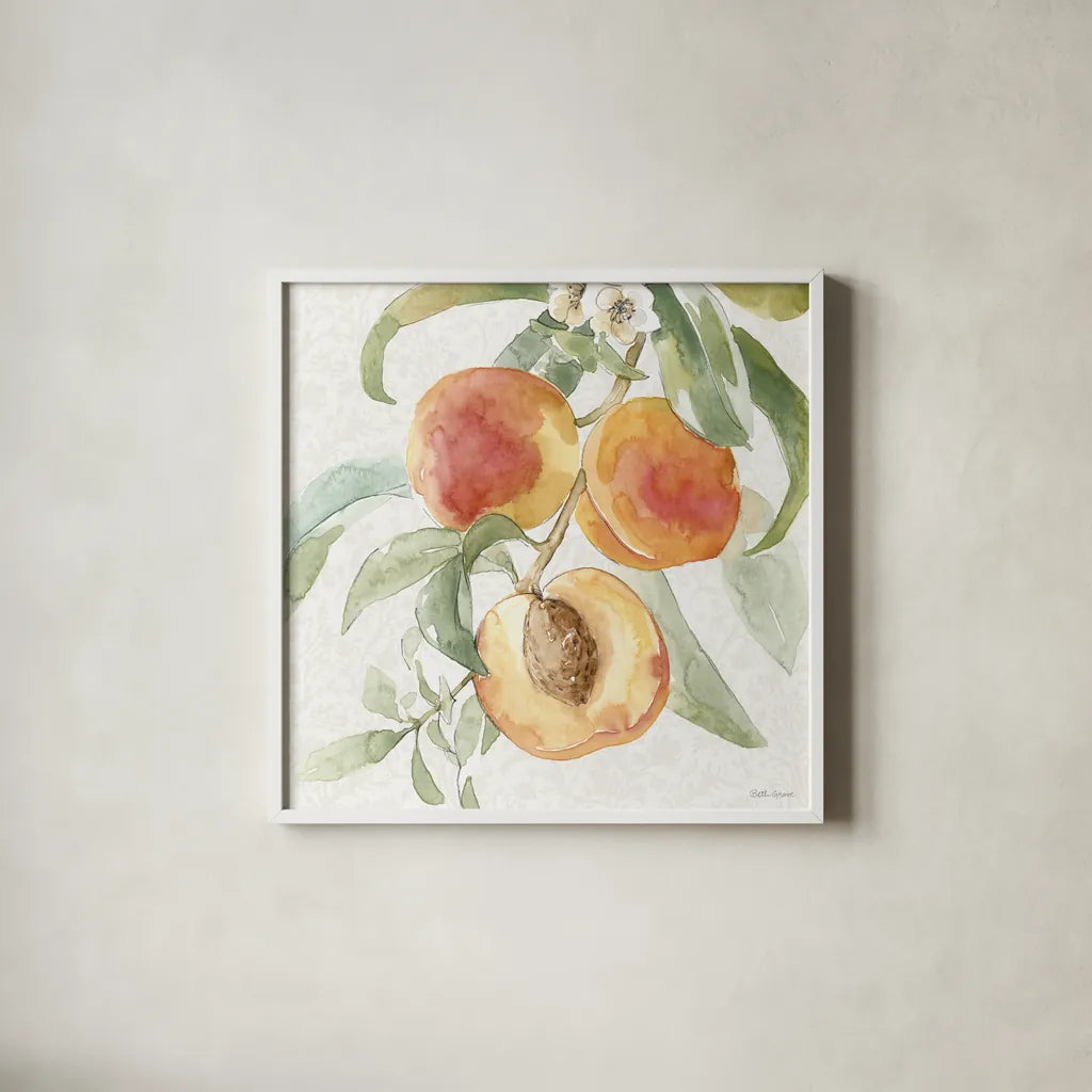 Floral Solitude XIII by Beth Grove. Shown in a crisp white glass frame for a clean and minimalist style. Available as an archival giclee rolled canvas, fine art paper, or poster print. SKU 67789a.