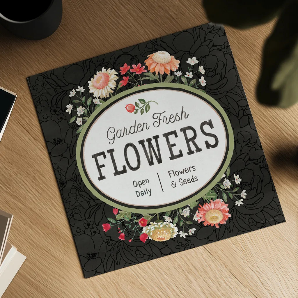 Flower Show VI by Beth Grove. Shown as a detailed flat fine art print, highlighting archival giclee quality. Available as an archival giclee rolled canvas, fine art paper, or poster print. SKU 87011a.