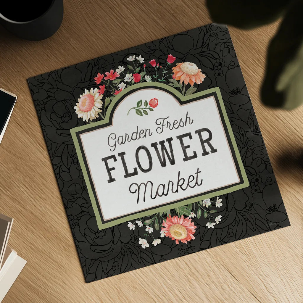 Flower Show VII by Beth Grove. Shown as a detailed flat fine art print, highlighting archival giclee quality. Available as an archival giclee rolled canvas, fine art paper, or poster print. SKU 87012a.