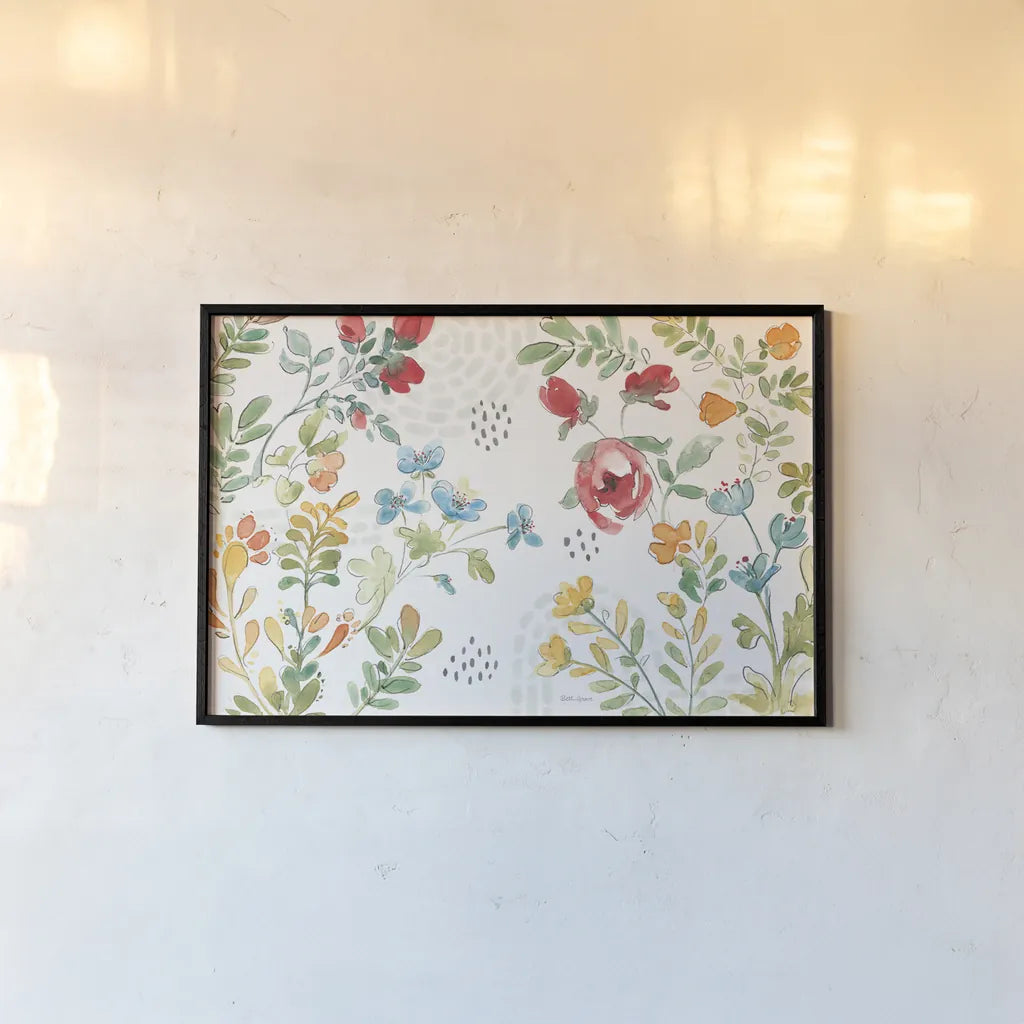 Fluid Petals I by Beth Grove. shown as a paper print in a black flame. Available as a archival giclee rolled canvas, fine art paper, or poster print. SKU 89728i.