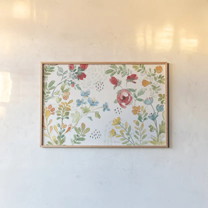 Fluid Petals I by Beth Grove. shown as a paper print in a natural frame. Available as a archival giclee rolled canvas, fine art paper, or poster print. SKU 89728i.