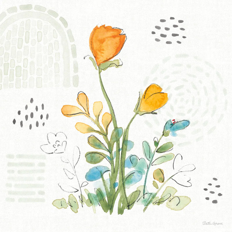 Fluid Petals II by Beth Grove. SKU 89729a. Archival Giclee Fine art print for wall decor.