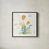 Fluid Petals II by Beth Grove. Shown in a sleek black glass frame for a contemporary gallery look. Available as an archival giclee rolled canvas, fine art paper, or poster print. SKU 89729a.