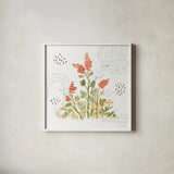 Fluid Petals IV by Beth Grove. Shown in a crisp white glass frame for a clean and minimalist style. Available as an archival giclee rolled canvas, fine art paper, or poster print. SKU 89731a.