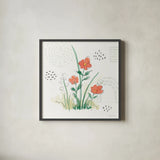 Fluid Petals V by Beth Grove. Shown in a sleek black glass frame for a contemporary gallery look. Available as an archival giclee rolled canvas, fine art paper, or poster print. SKU 89732a.