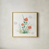 Fluid Petals V by Beth Grove. Shown in a natural wood glass frame for a timeless modern aesthetic. Available as an archival giclee rolled canvas, fine art paper, or poster print. SKU 89732a.