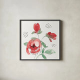 Fluid Petals XI by Beth Grove. Shown in a sleek black glass frame for a contemporary gallery look. Available as an archival giclee rolled canvas, fine art paper, or poster print. SKU 89738a.