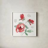 Fluid Petals XI by Beth Grove. Shown in a crisp white glass frame for a clean and minimalist style. Available as an archival giclee rolled canvas, fine art paper, or poster print. SKU 89738a.