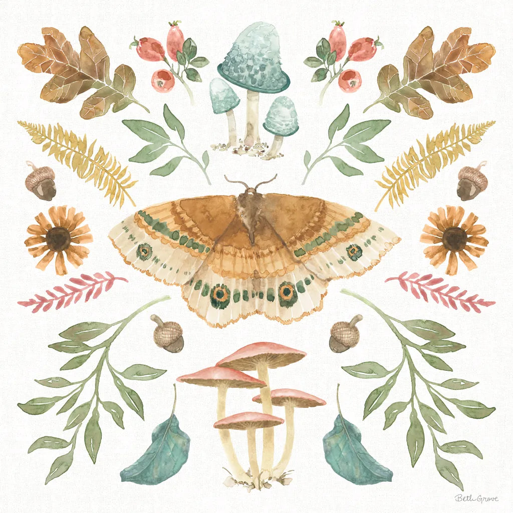 Forest Finds II by Beth Grove. SKU 83148a. Archival Giclee Fine art print for wall decor.