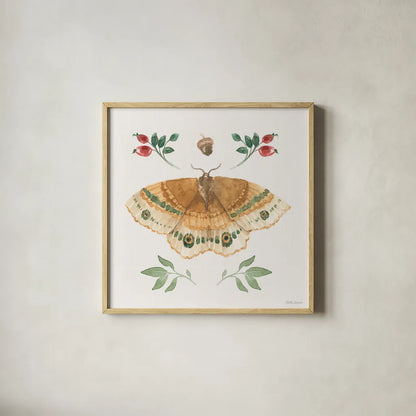 Forest Finds II by Beth Grove. Shown in a natural wood glass frame for a timeless modern aesthetic. Available as an archival giclee rolled canvas, fine art paper, or poster print. SKU 90826a.