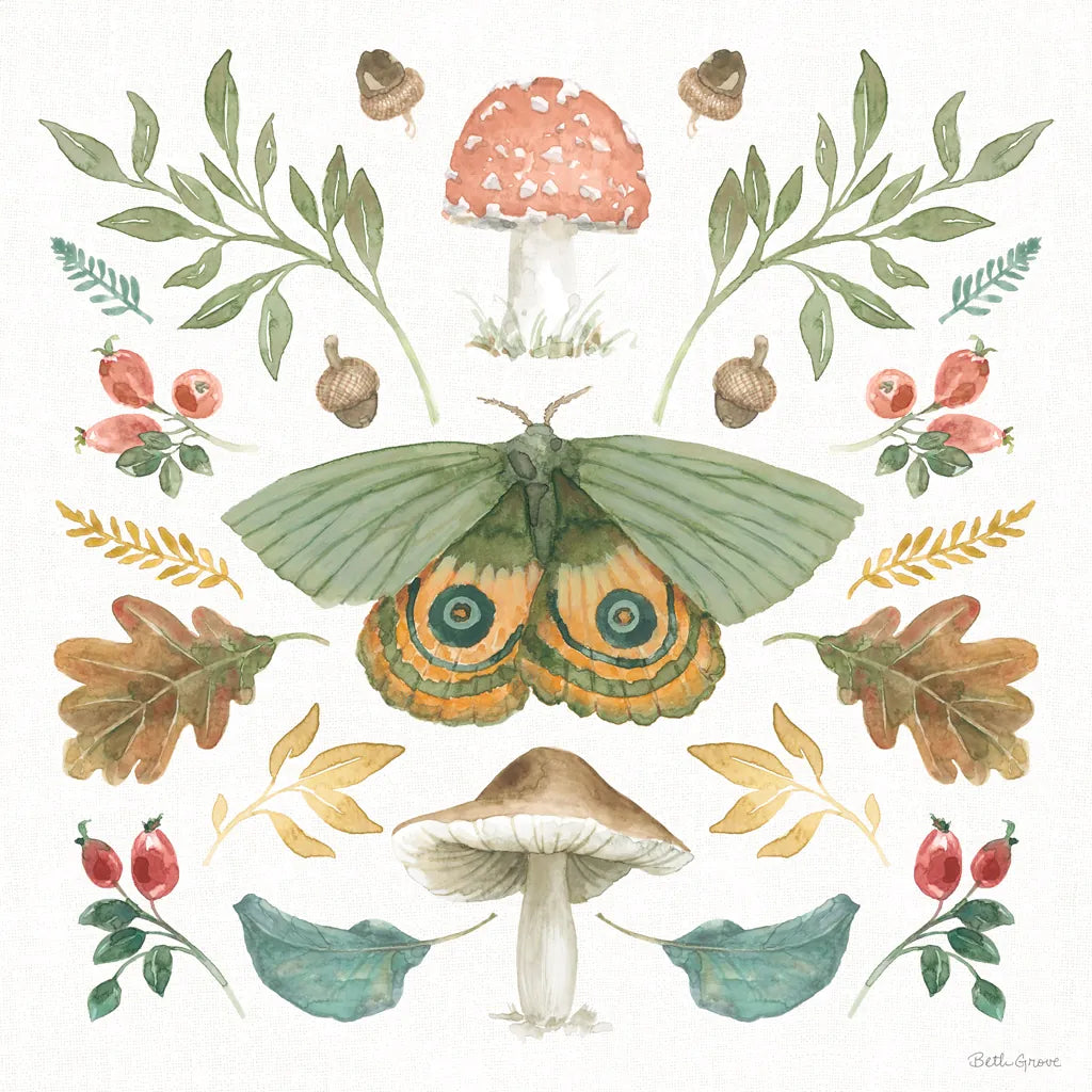 Forest Finds III by Beth Grove. SKU 83149a. Archival Giclee Fine art print for wall decor.