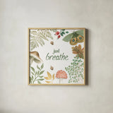 Forest Finds V by Beth Grove. Shown in a natural wood glass frame for a timeless modern aesthetic. Available as an archival giclee rolled canvas, fine art paper, or poster print. SKU 83151a.