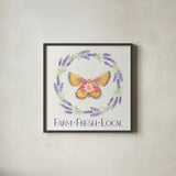 Fresh Floral IX by Beth Grove. Shown in a sleek black glass frame for a contemporary gallery look. Available as an archival giclee rolled canvas, fine art paper, or poster print. SKU 98503a.