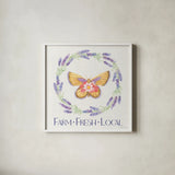Fresh Floral IX by Beth Grove. Shown in a crisp white glass frame for a clean and minimalist style. Available as an archival giclee rolled canvas, fine art paper, or poster print. SKU 98503a.