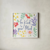 Fresh Floral V by Beth Grove. Shown in a crisp white glass frame for a clean and minimalist style. Available as an archival giclee rolled canvas, fine art paper, or poster print. SKU 97685a.