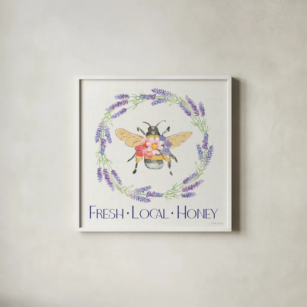 Fresh Floral VIII by Beth Grove. Shown in a crisp white glass frame for a clean and minimalist style. Available as an archival giclee rolled canvas, fine art paper, or poster print. SKU 98502a.