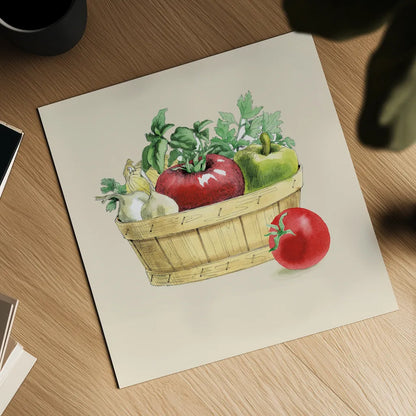 Fresh From The Garden I Cream by Beth Grove. Shown as a detailed flat fine art print, highlighting archival giclee quality. Available as an archival giclee rolled canvas, fine art paper, or poster print. SKU 68116a.