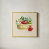 Fresh From The Garden I Cream by Beth Grove. Shown in a natural wood glass frame for a timeless modern aesthetic. Available as an archival giclee rolled canvas, fine art paper, or poster print. SKU 68116a.
