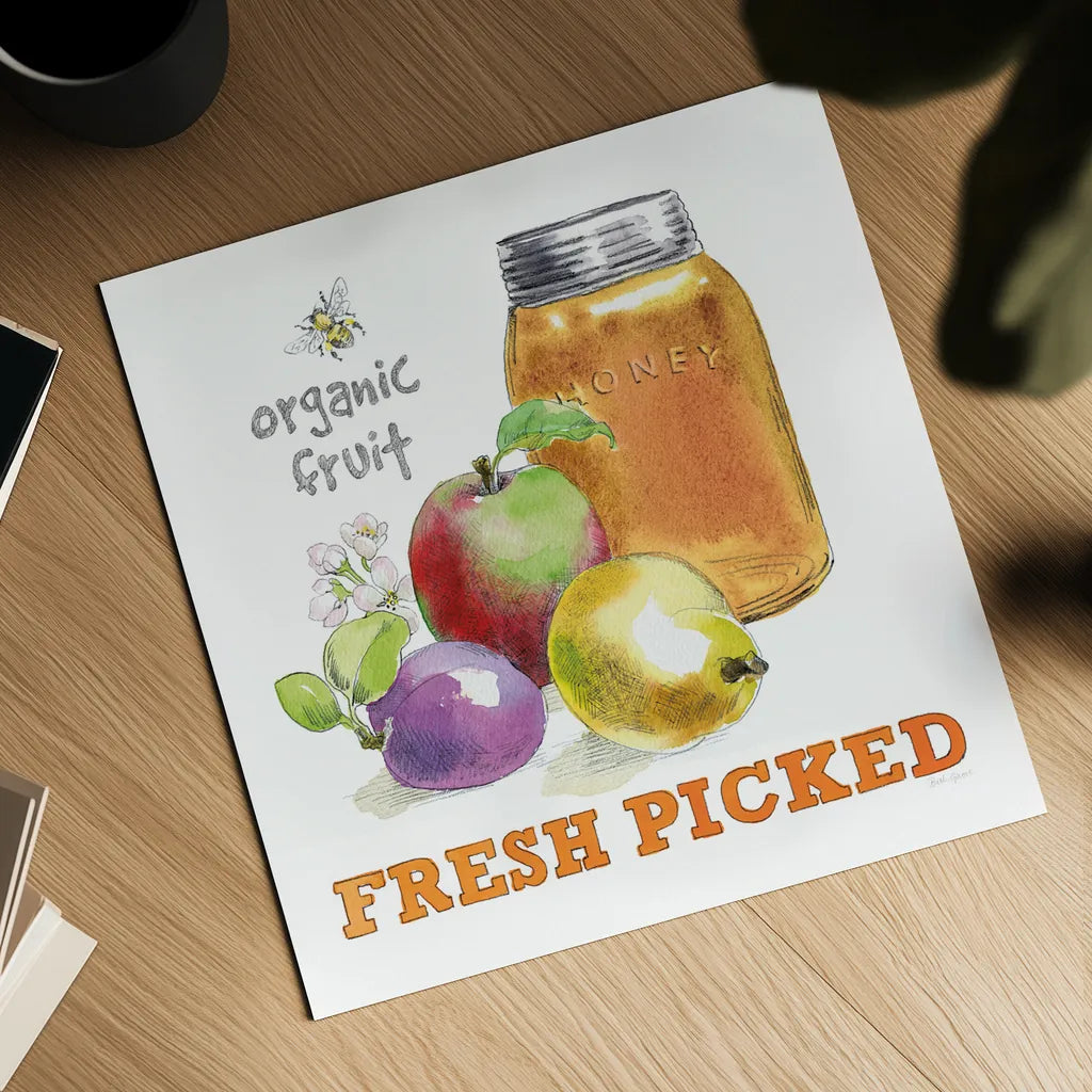 Fresh From The Garden II by Beth Grove. Shown as a detailed flat fine art print, highlighting archival giclee quality. Available as an archival giclee rolled canvas, fine art paper, or poster print. SKU 31978a.