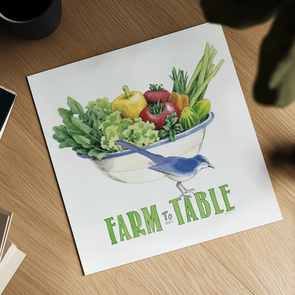 Fresh From The Garden IV by Beth Grove. Shown as a detailed flat fine art print, highlighting archival giclee quality. Available as an archival giclee rolled canvas, fine art paper, or poster print. SKU 31980a.