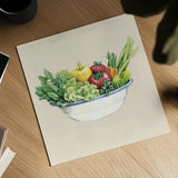 Fresh From The Garden IV Cream by Beth Grove. Shown as a detailed flat fine art print, highlighting archival giclee quality. Available as an archival giclee rolled canvas, fine art paper, or poster print. SKU 68117a.