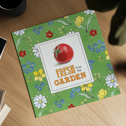 Fresh From the Garden V by Beth Grove. Shown as a detailed flat fine art print, highlighting archival giclee quality. Available as an archival giclee rolled canvas, fine art paper, or poster print. SKU 31981a.