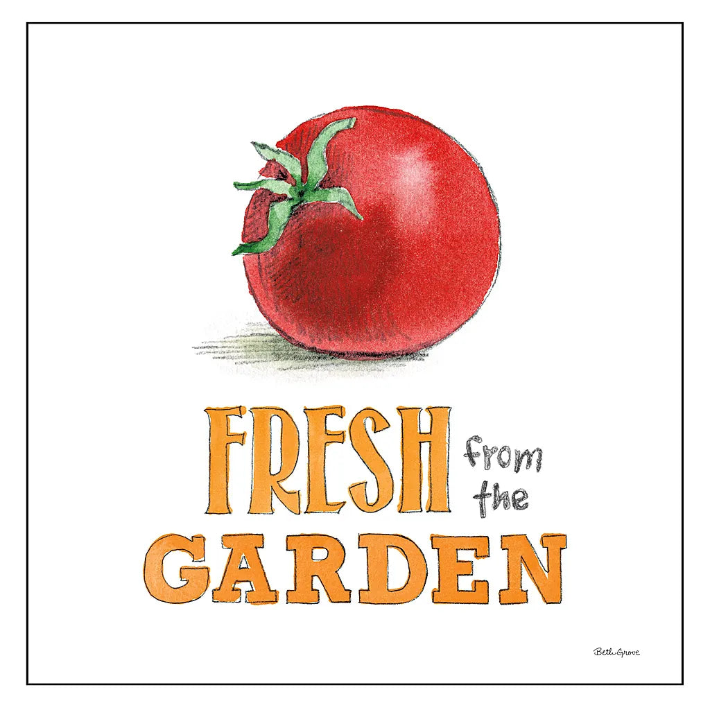 Fresh From the Garden V No Border Sq by Beth Grove. SKU 32411a. Archival Giclee Fine art print for wall decor.