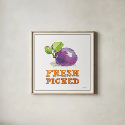 Fresh From the Garden VI No Border Sq by Beth Grove. Shown in a natural wood glass frame for a timeless modern aesthetic. Available as an archival giclee rolled canvas, fine art paper, or poster print. SKU 32412a.