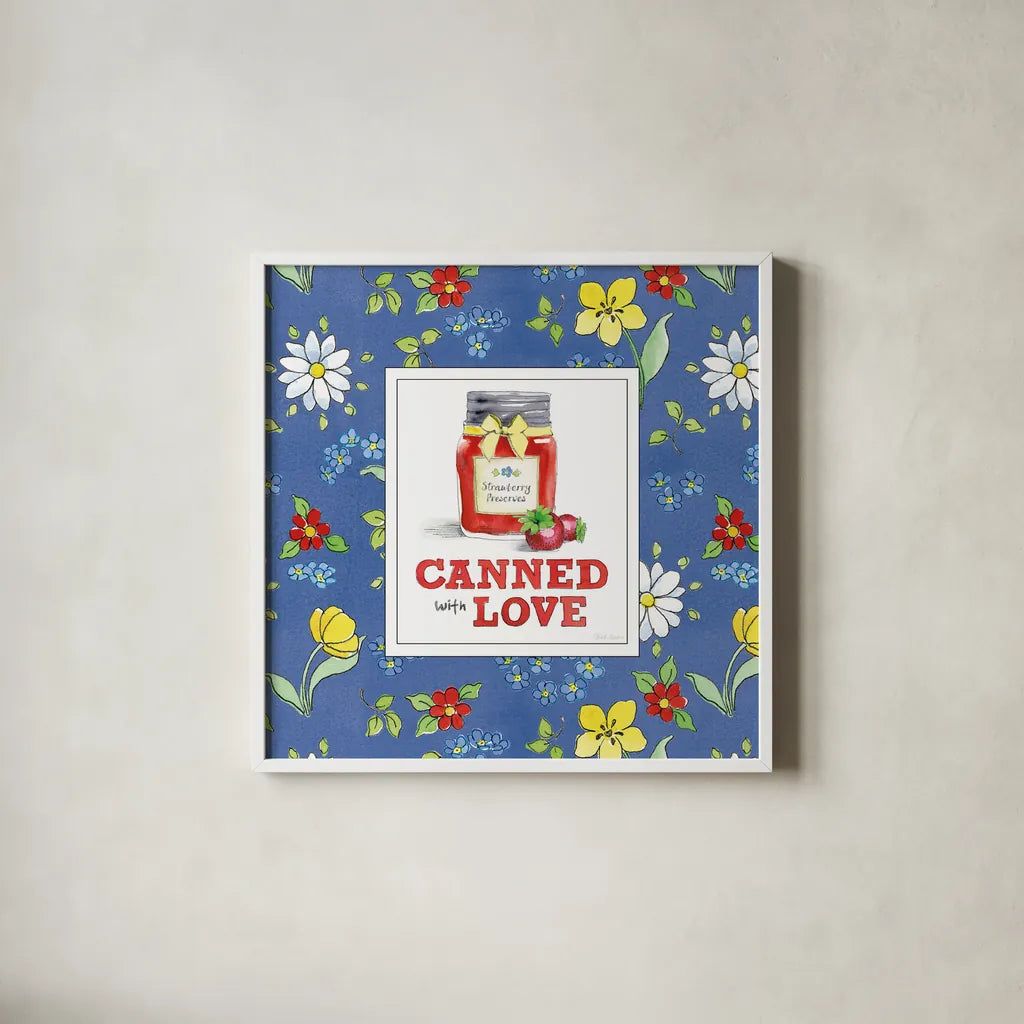 Fresh From the Garden VII by Beth Grove. Shown in a crisp white glass frame for a clean and minimalist style. Available as an archival giclee rolled canvas, fine art paper, or poster print. SKU 31983a.