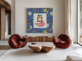 Fresh From the Garden VII by Beth Grove. Shown as extra-large giant wall art in a modern living room. Available as an archival giclee rolled canvas, fine art paper, or poster print. SKU 31983a.