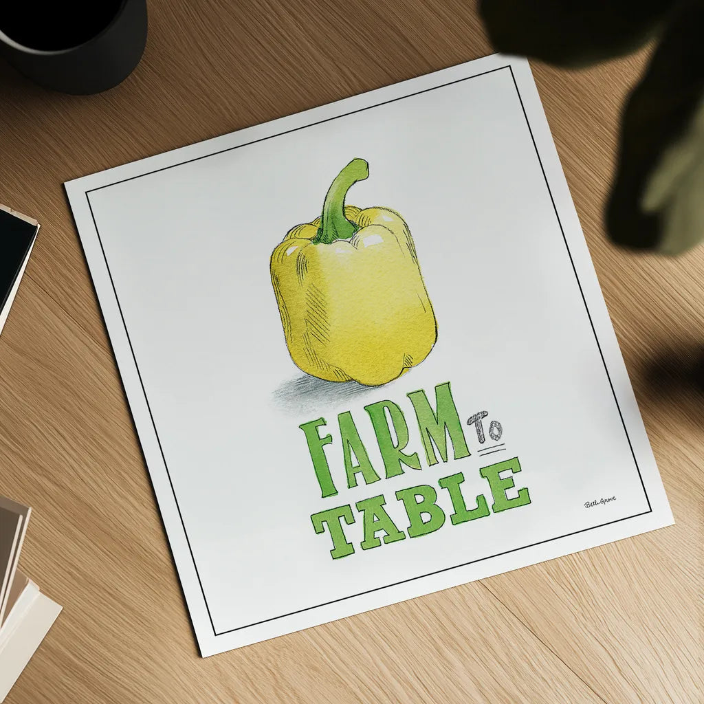 Fresh From the Garden VIII No Border Sq by Beth Grove. Shown as a detailed flat fine art print, highlighting archival giclee quality. Available as an archival giclee rolled canvas, fine art paper, or poster print. SKU 32414a.