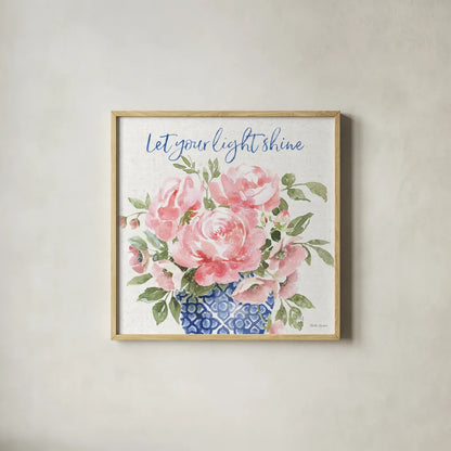 From the East II by Beth Grove. Shown in a natural wood glass frame for a timeless modern aesthetic. Available as an archival giclee rolled canvas, fine art paper, or poster print. SKU 64070a.