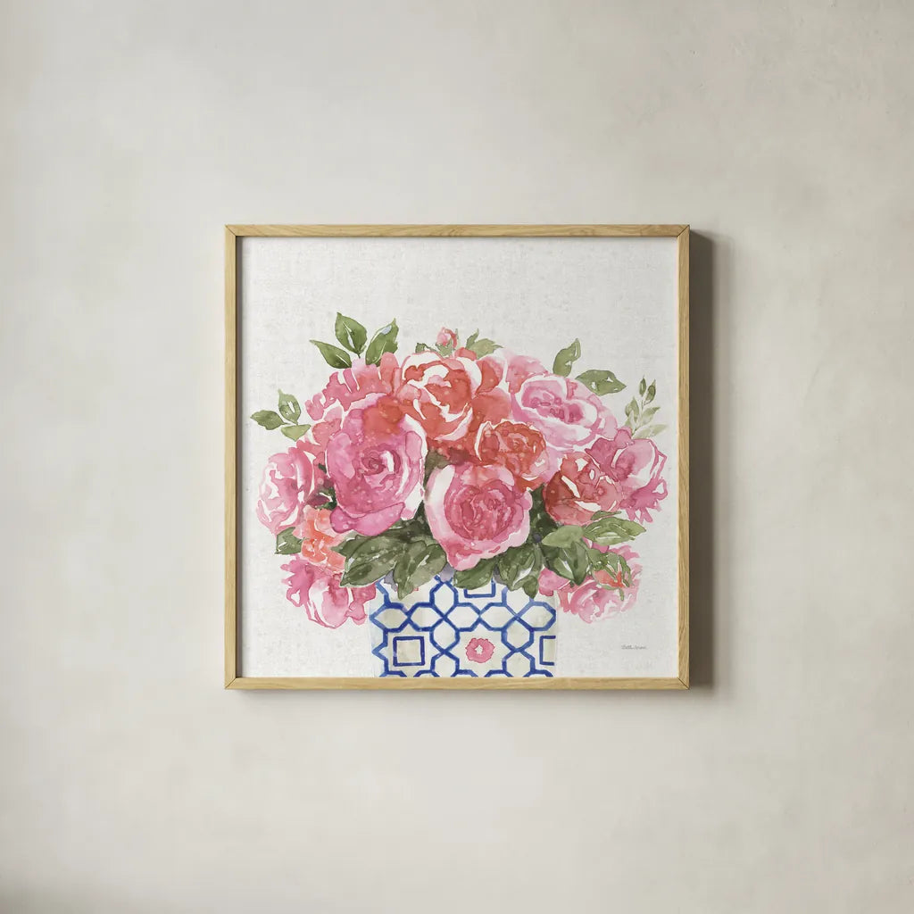 From the East IV No Words by Beth Grove. Shown in a natural wood glass frame for a timeless modern aesthetic. Available as an archival giclee rolled canvas, fine art paper, or poster print. SKU 65720a.