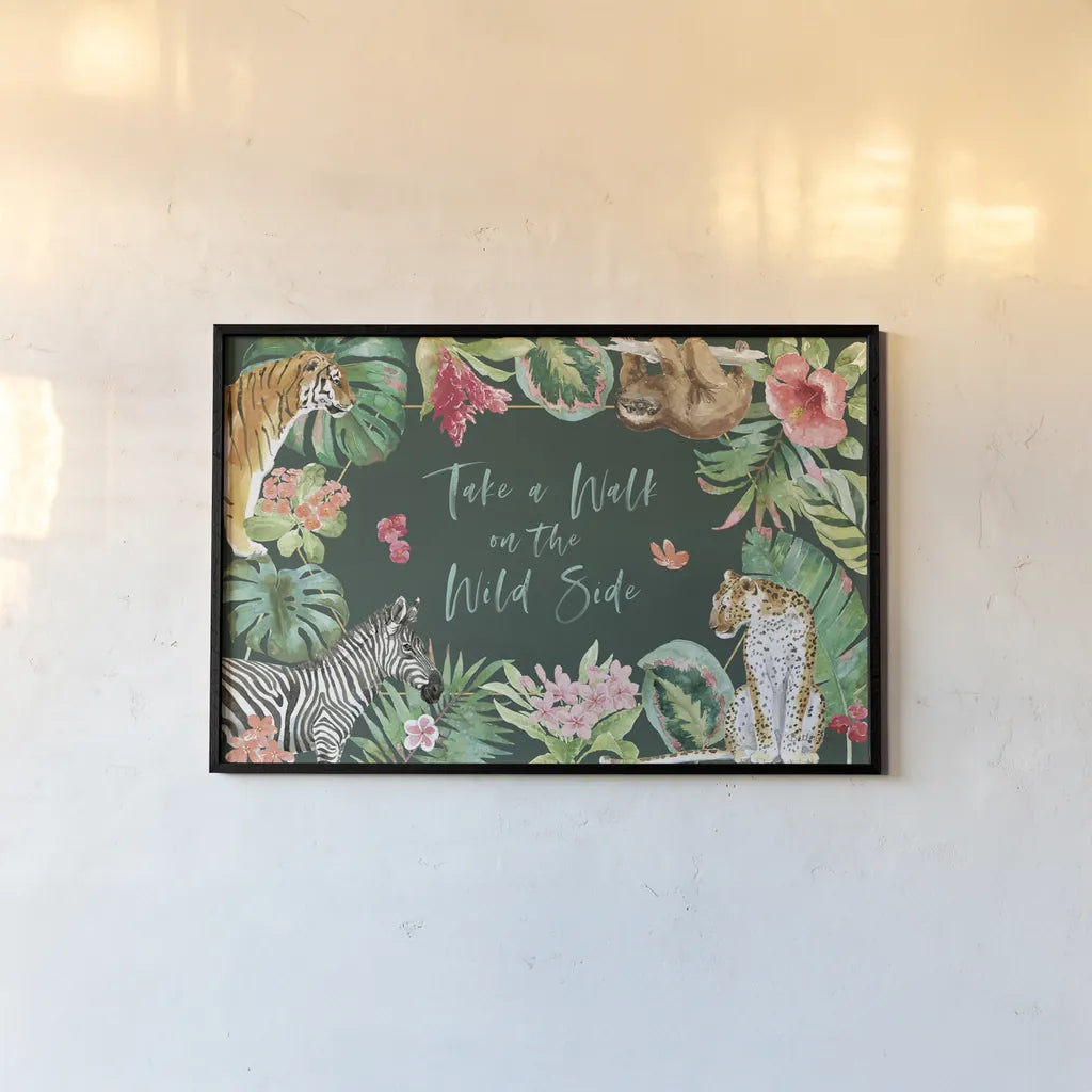 From the Jungle I Dark by Beth Grove. shown as a paper print in a black flame. Available as a archival giclee rolled canvas, fine art paper, or poster print. SKU 61558i.