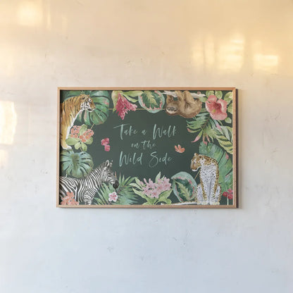 From the Jungle I Dark by Beth Grove. shown as a paper print in a natural frame. Available as a archival giclee rolled canvas, fine art paper, or poster print. SKU 61558i.