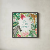 From the Jungle II by Beth Grove. Shown in a sleek black glass frame for a contemporary gallery look. Available as an archival giclee rolled canvas, fine art paper, or poster print. SKU 60699a.