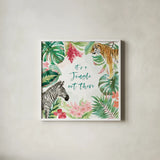 From the Jungle II by Beth Grove. Shown in a crisp white glass frame for a clean and minimalist style. Available as an archival giclee rolled canvas, fine art paper, or poster print. SKU 60699a.