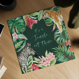 From the Jungle II Dark by Beth Grove. Shown as a detailed flat fine art print, highlighting archival giclee quality. Available as an archival giclee rolled canvas, fine art paper, or poster print. SKU 61559a.