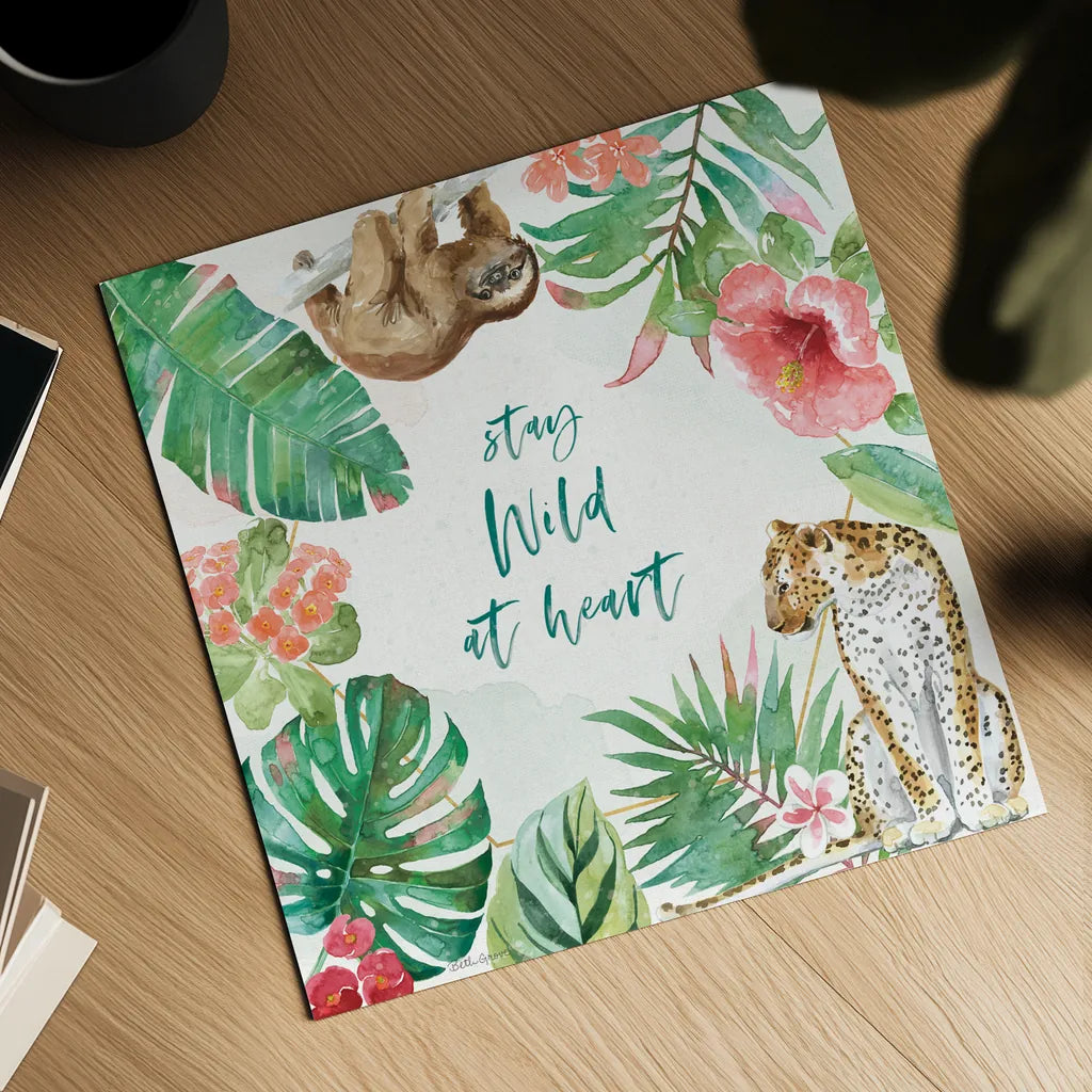 From the Jungle III by Beth Grove. Shown as a detailed flat fine art print, highlighting archival giclee quality. Available as an archival giclee rolled canvas, fine art paper, or poster print. SKU 60700a.