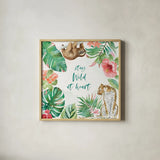 From the Jungle III by Beth Grove. Shown in a natural wood glass frame for a timeless modern aesthetic. Available as an archival giclee rolled canvas, fine art paper, or poster print. SKU 60700a.
