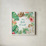 From the Jungle III by Beth Grove. Shown in a crisp white glass frame for a clean and minimalist style. Available as an archival giclee rolled canvas, fine art paper, or poster print. SKU 60700a.
