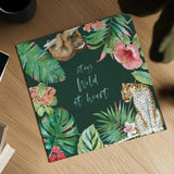 From the Jungle III Dark by Beth Grove. Shown as a detailed flat fine art print, highlighting archival giclee quality. Available as an archival giclee rolled canvas, fine art paper, or poster print. SKU 61560a.